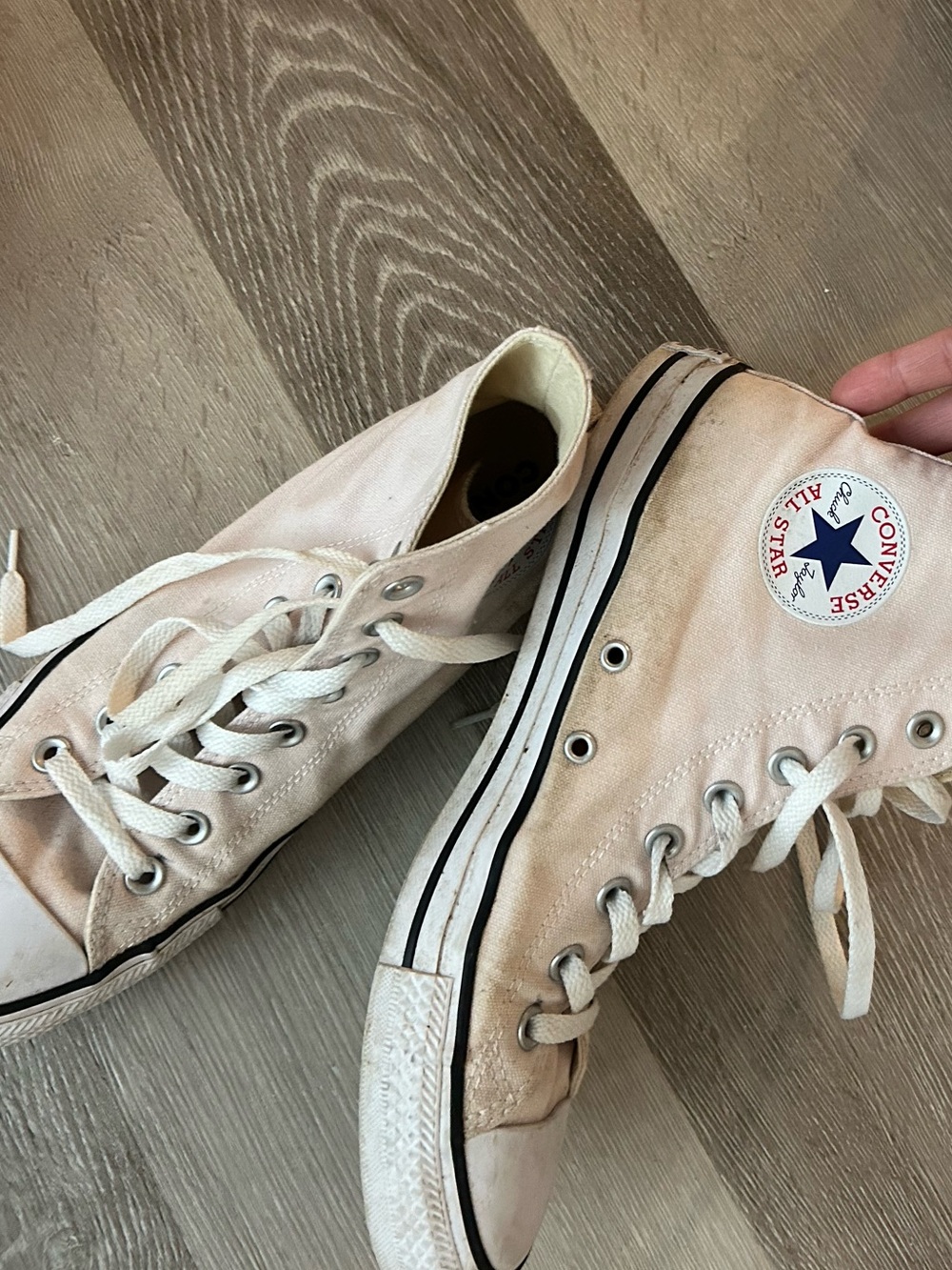 Converse High Top Sneakers - Off-White with Black Trim